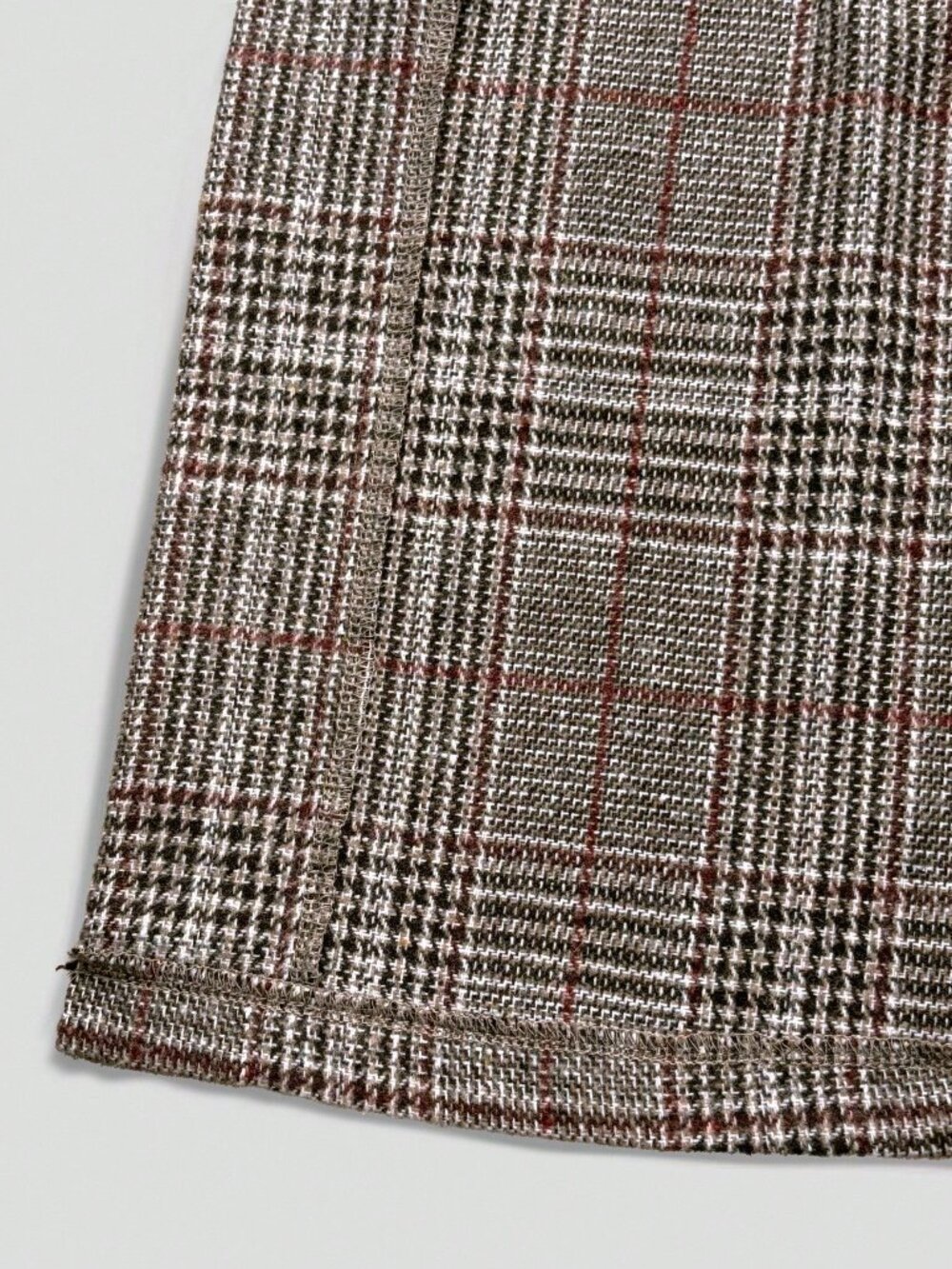 Grey Party Women's Plaid Single Breasted Raglan 3/4 Sleeve Jacket - Picture 7 of 7